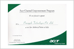 Acer partner certificate